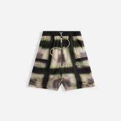 Hot Rick Owens Cargo Bela Shorts Black Plaid