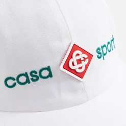Sale Casablanca Casa Sport Logo Embroidered Cap White