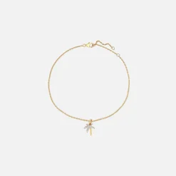 Online Yvonne Leon Cheville Palmier Bracelet Yellow Gold