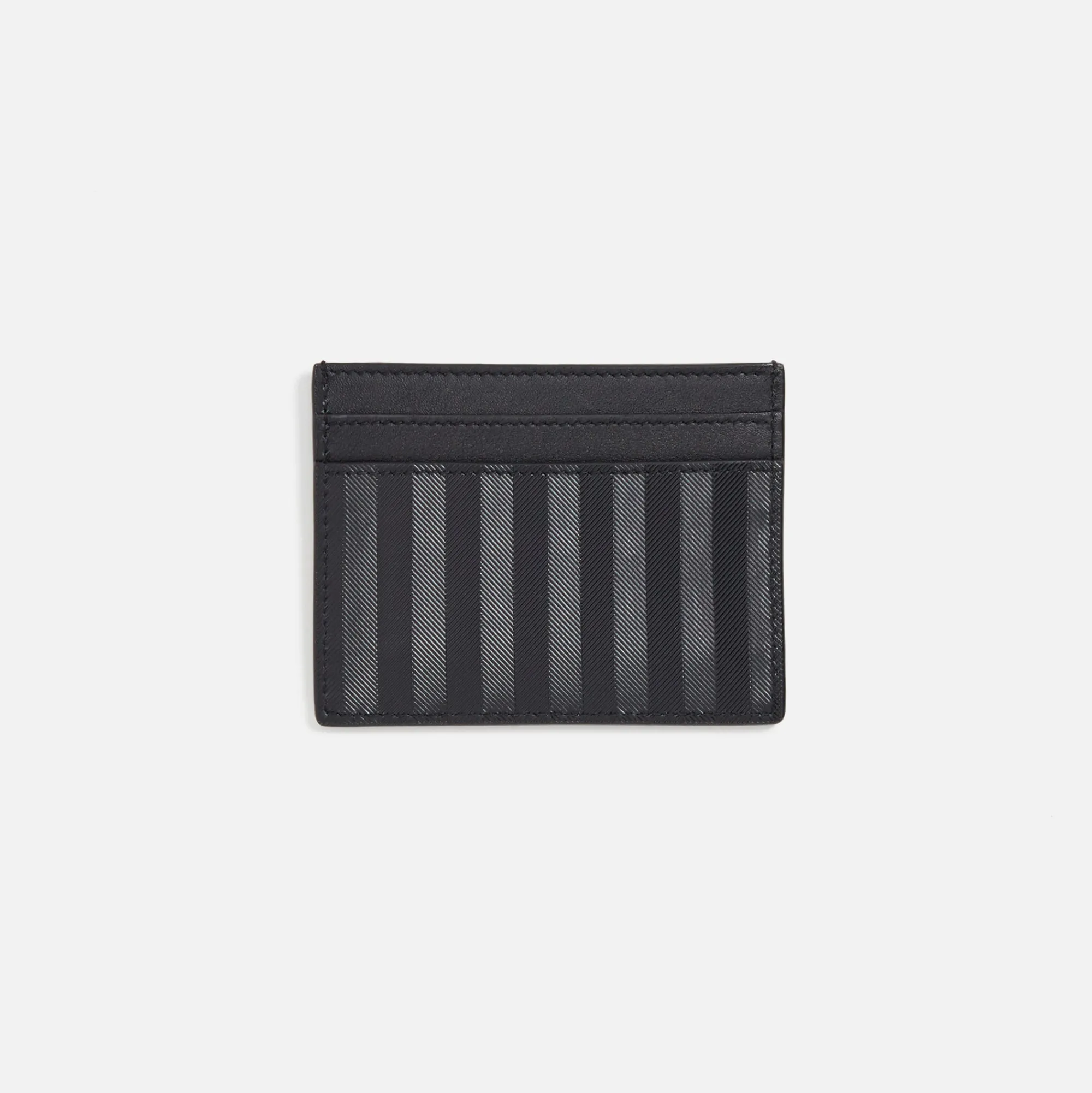 Fashion Saint Laurent Chevron Quilted Leather Card Case Black