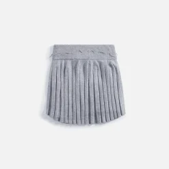 Cheap Danielle Guizio Cielo Pleated Knit Mini Skirt Heather Grey