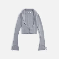 Online Danielle Guizio Cielo Ribbed Blazer Heather Grey
