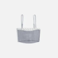 Online Danielle Guizio Cielo Ribbed Knit Top Heather Grey