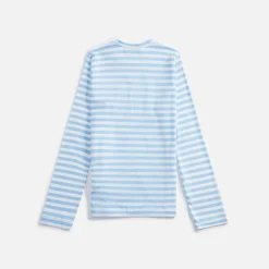Shop CDG Pocket Comme Des Garcons Play Ladies Striped Tee Blue