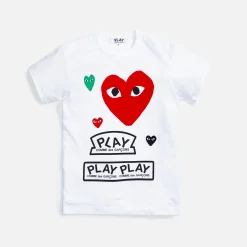 Flash Sale CDG Pocket Comme Des Garcons Play Tee Multi Heart White