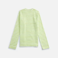 Store CDG Pocket Comme Des Garcons Women'S Play Long Sleeve Tee Light Green Stripe