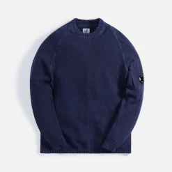 Store CP Company Cotton Crepe Crew Neck Jumper Medieval Blue