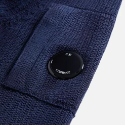 Store CP Company Cotton Crepe Crew Neck Jumper Medieval Blue