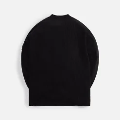Sale Stone Island Cotton Nylon Ribbed Fleece Sweatshirt Black