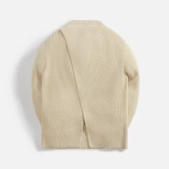 Best Sale Jil Sander Cotton Rib Crew Neck With Wrap Back Cloud