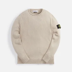 Outlet Stone Island Cotton Rib Sweater Dove Grey
