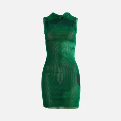 New Ottolinger Cowl Neck Mini Dress Brook Print
