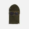 Discount CP Company C.P. Company Extrafine Merino Wool Goggle Balaclava Olive