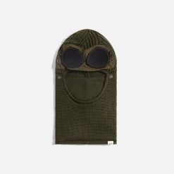 Discount CP Company C.P. Company Extrafine Merino Wool Goggle Balaclava Olive