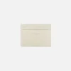 Clearance Saint Laurent Cross Hatch Card Holder Crema Soft