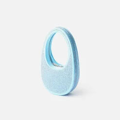 Outlet Coperni Crystal Embellished Mini Swipe Bag Ice Blue