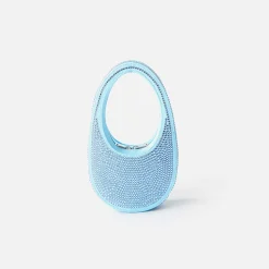 Outlet Coperni Crystal Embellished Mini Swipe Bag Ice Blue