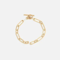 Best Maor Cuadro Mixed Links Bracelet In Yellow Gold
