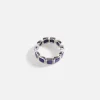 Clearance Tom Wood Cushion Band Lapis M Ring Silver