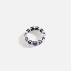 Clearance Tom Wood Cushion Band Lapis M Ring Silver