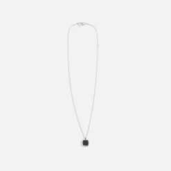 Cheap Tom Wood Cushion Pendant Onyx 925 Sterling Silver Silver / Black