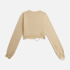 Cheap R13 Destroyed Cropped Pullover Khaki