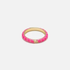 Cheap Yvonne Leon Diamond Enamel Ring Yellow Gold / Fushia