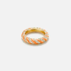Best Yvonne Leon Diamond Torsade Twist Ring Yellow Gold / Orange