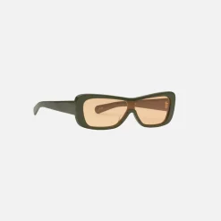 Fashion Flatlist Disco Sunglass Army Green / Solid Orange