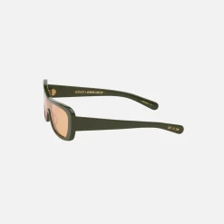 Fashion Flatlist Disco Sunglass Army Green / Solid Orange