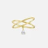 Fashion Isa Grutman Double Band Diamond Ring 14K Gold -Yellow Gold