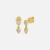 Sale Isa Grutman Double Drop Studs 14K Gold Yellow Gold