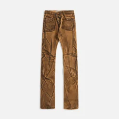 Best Sale Ottolinger Drape Denim Pants Brown Black Paint