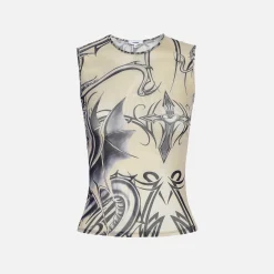 Best Sale Miaou Drew Top Tattoo Black