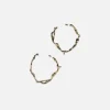 Cheap Faris Drip Hoop Earrings In 14K Gold-Plated Bronze