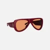 Clearance The Attico Edie Frames Bordeaux With Bordeaux Lens