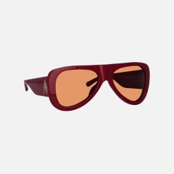 Best Sale The Attico Edie Frames Bordeaux With Bordeaux Lens