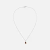 Shop Maor Equinox Charm Necklace In Silver And Yellow Gold With Garnet Silver / Gold