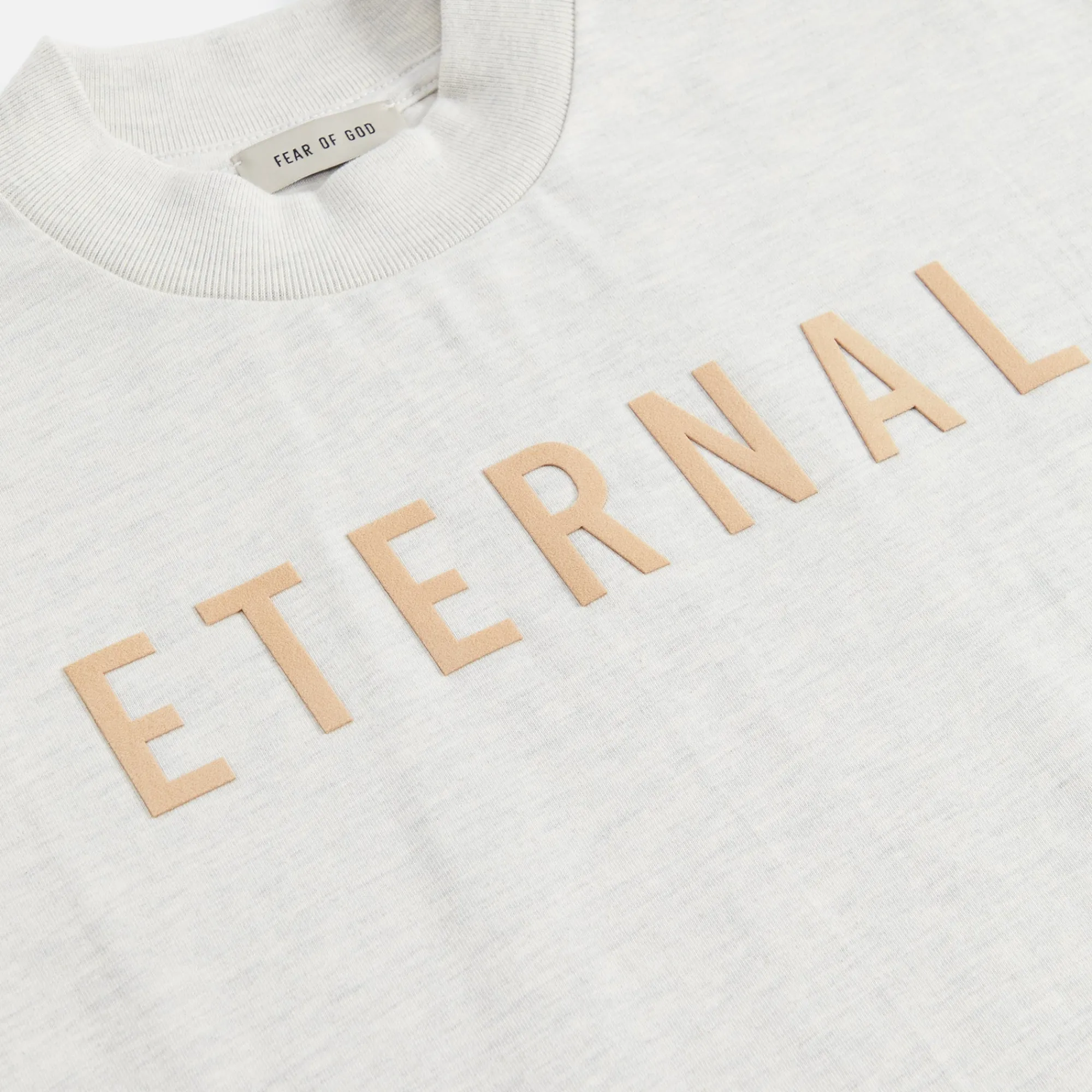 Clearance Fear of God Eternal Cotton Tee Warm Heather Oatmeal