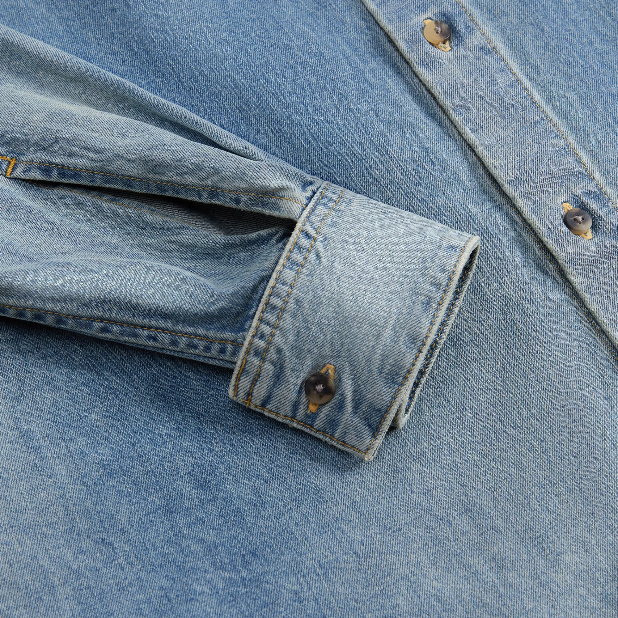 Hot Fear of God Eternal Denim Shirt 5 Year Indigo