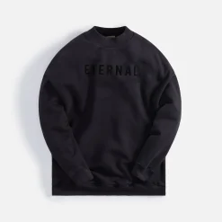 New Fear of God Eternal Fleece Crewneck Black