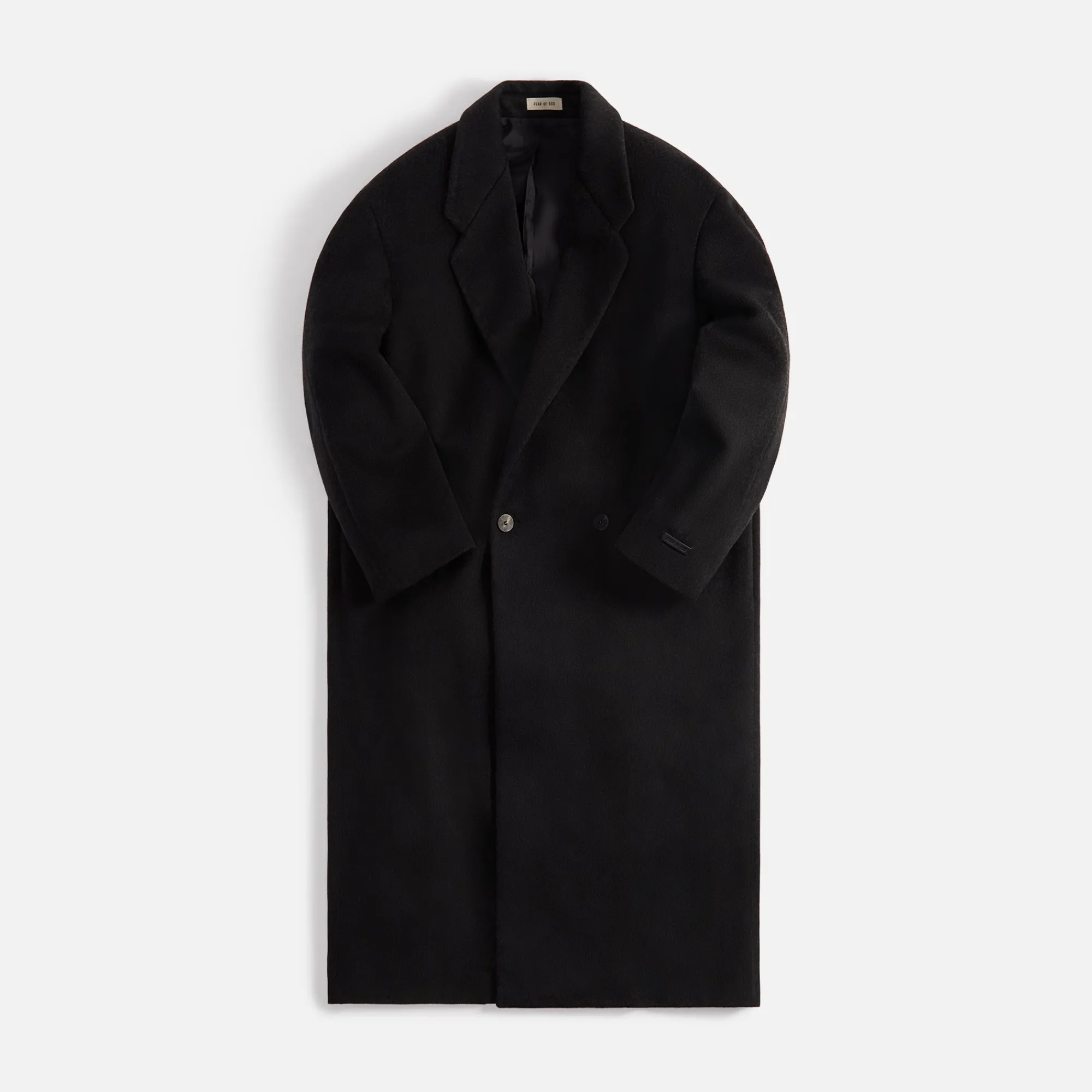 Cheap Fear of God Eternal Wool Overcoat Black Heather