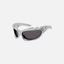Flash Sale Balenciaga Extreme Frame Metallic Silver / Smoke Lens