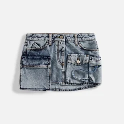 Flash Sale The Attico Fay Mini Skirt Vintage Blue