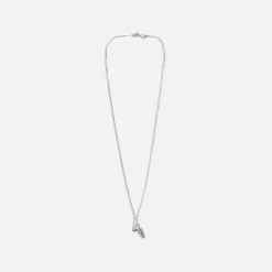 Flash Sale Emanuele Bicocchi Feather And Skull Pendant Necklace Silver