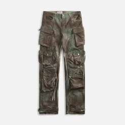Best Sale The Attico Fern Long Pants Stained Green Camouflage