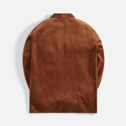 Hot Auralee Finx Corduroy Shirts Red Brown