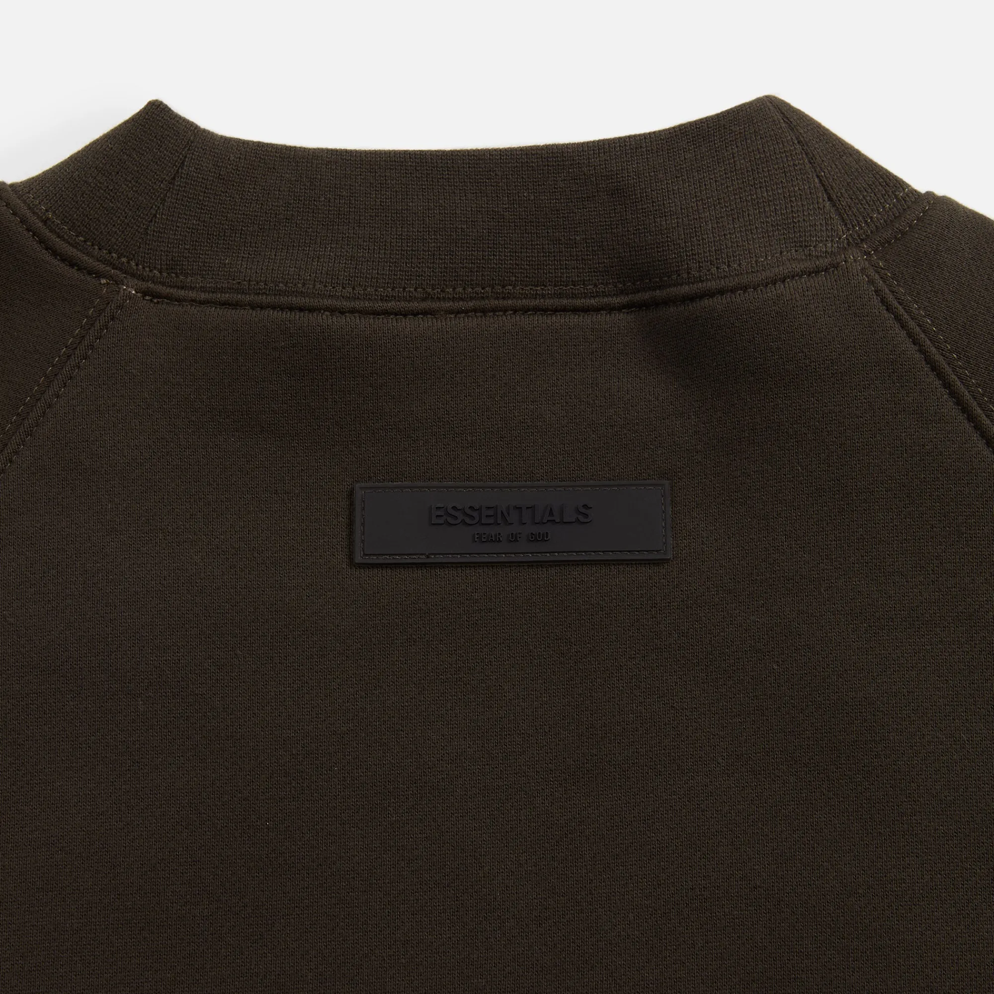 Fashion Essentials Fleece Crewneck Sweatshirt Off-Black