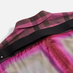 Hot Rick Owens Fogpocket Outershirt Hot Pink Plaid