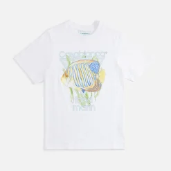 Fashion Casablanca Fond Marin Printed Tee White